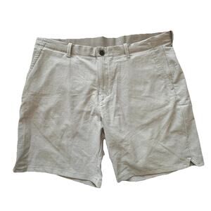 Tommy Bahama Mens Tan Chino Logo Shorts Sz 40 EUC Coastal Preppy